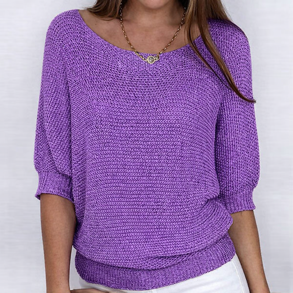 Luigia - Jersey elegante de punto trenzado