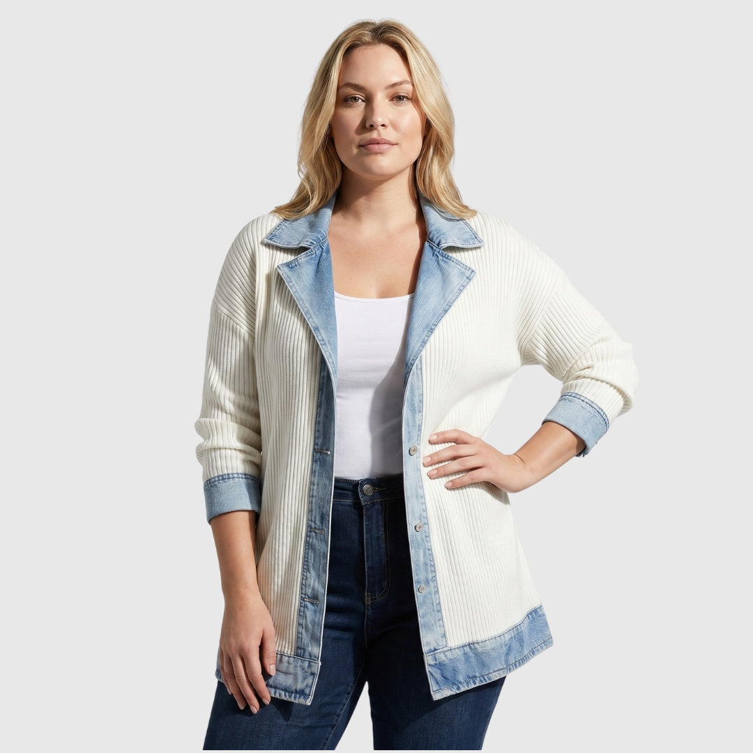 Mencía | Chaqueta vaquera de punto con manga larga
