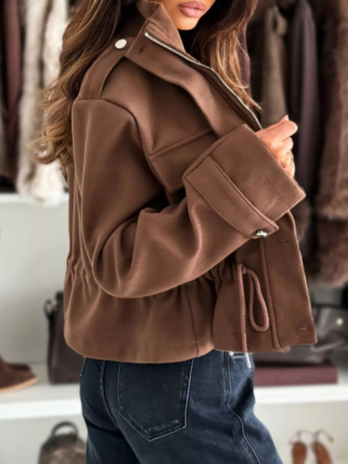 Teresa | Chaqueta casual con botones y cordón ajustable
