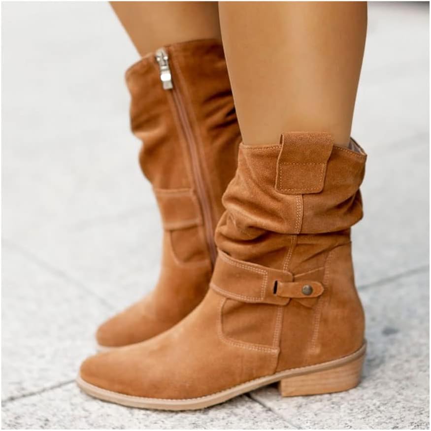 Miren | Botas altas de mujer con acabado efecto ante