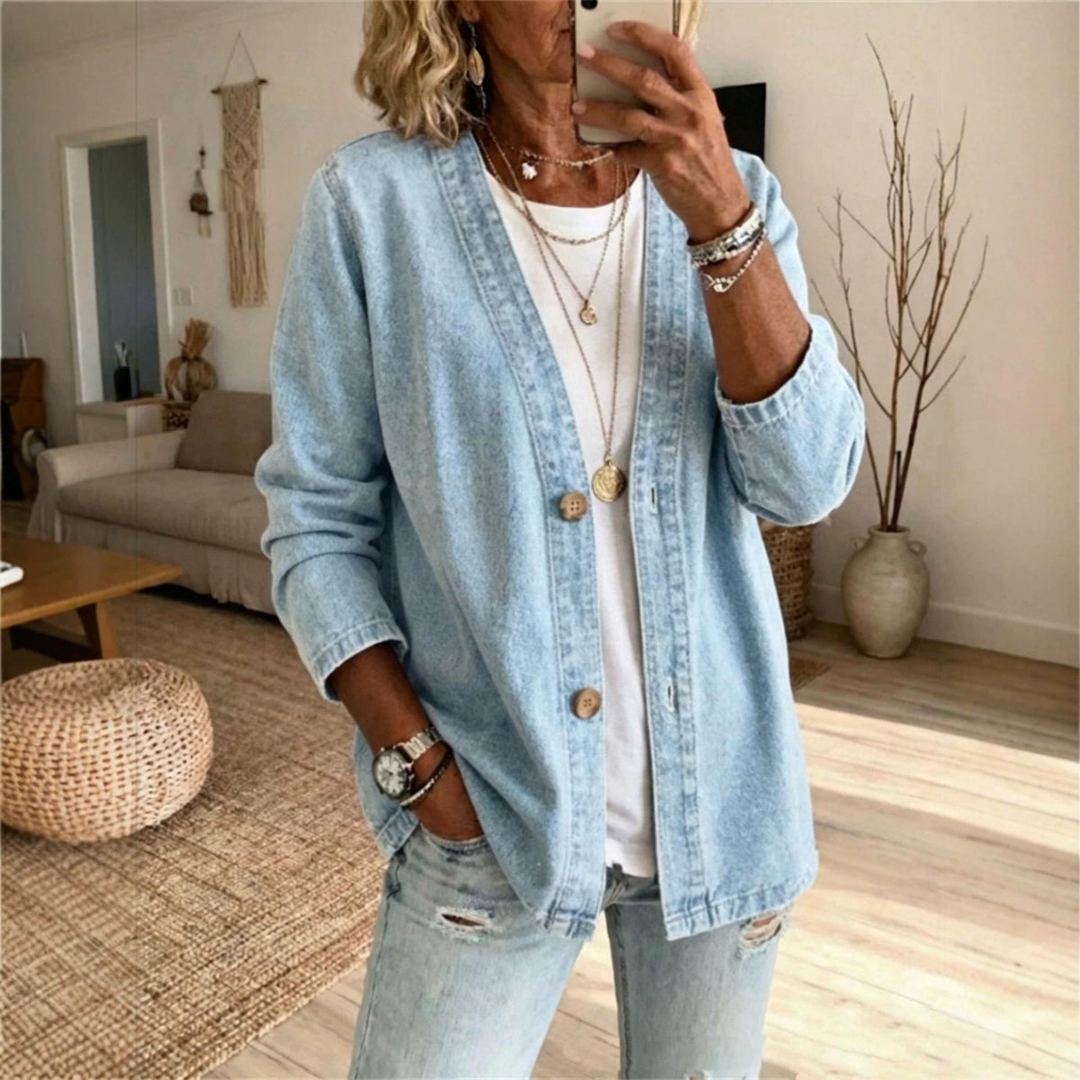Iratxe | Chaqueta vaquera tipo cárdigan