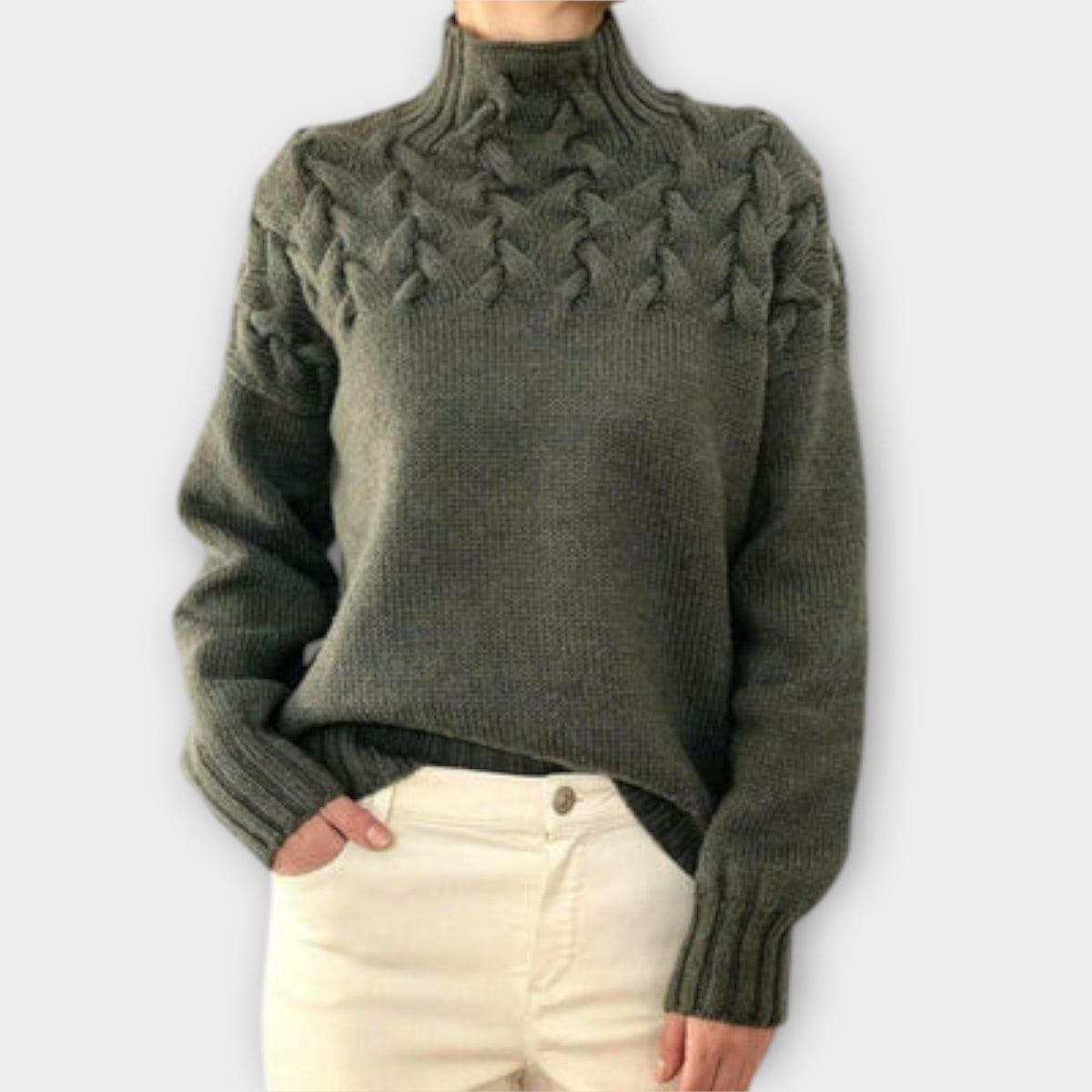 Maitane | Jersey de punto con detalle de trenza