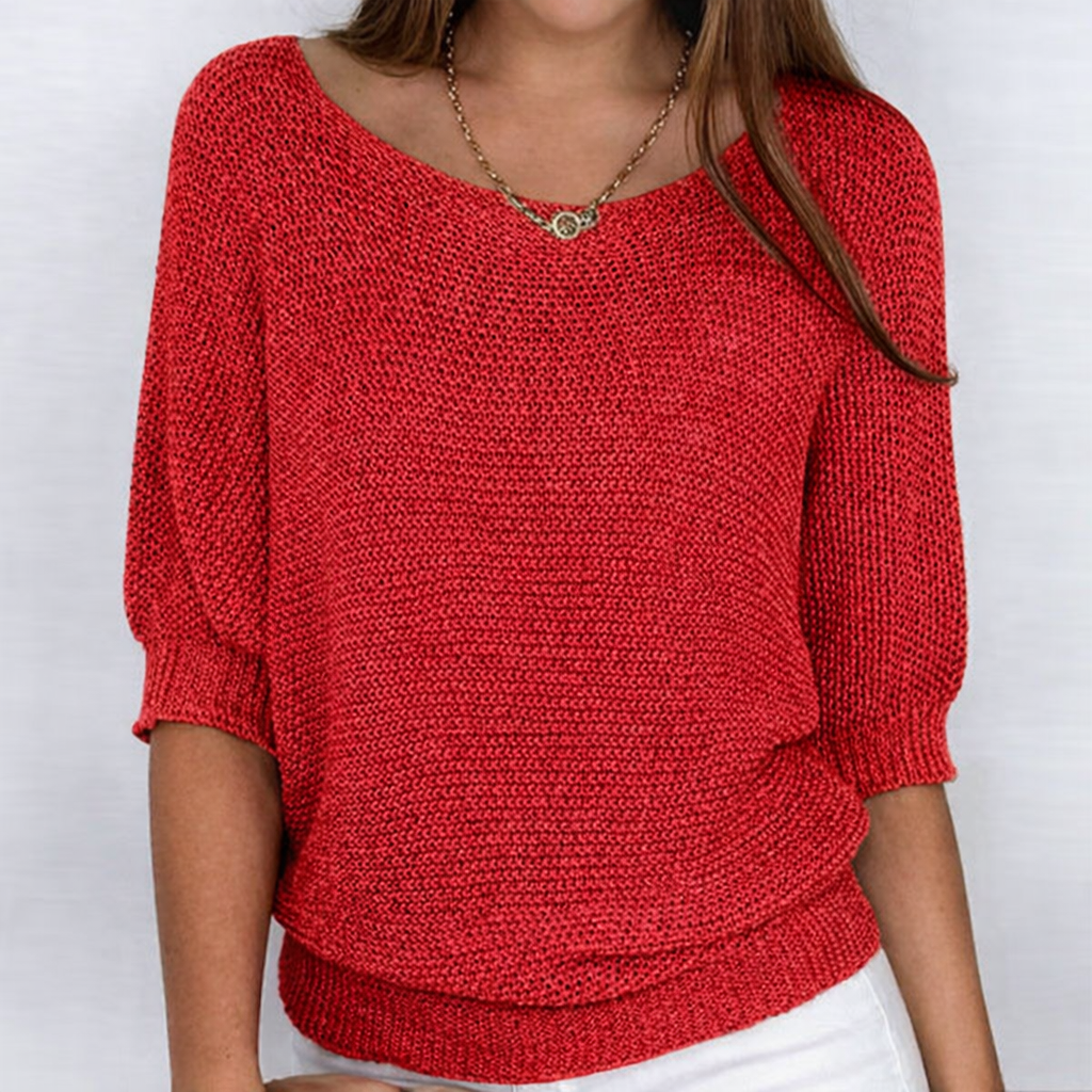 Luigia - Jersey elegante de punto trenzado
