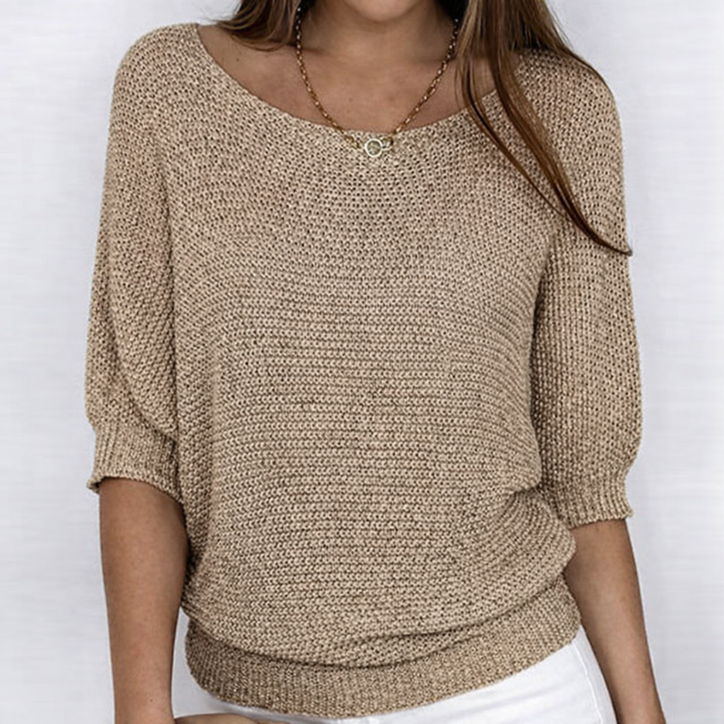 Luigia - Jersey elegante de punto trenzado