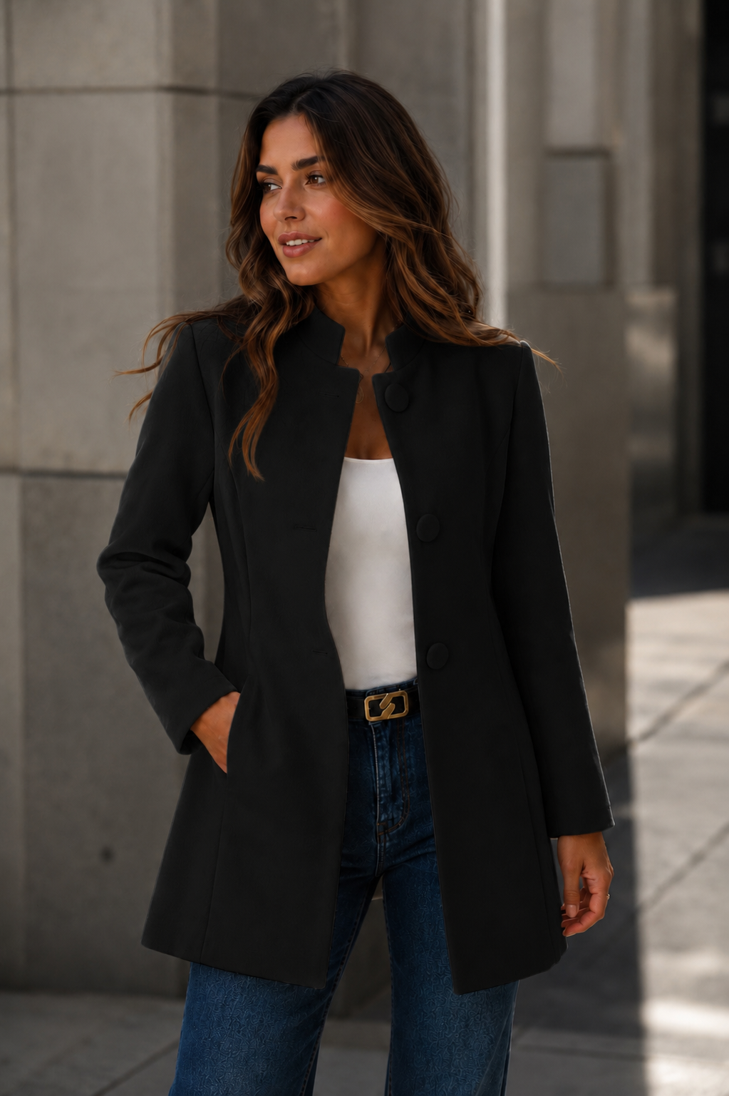 Patricia | Abrigo elegante de corte clásico