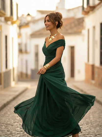 Amparo | Vestido largo de dama de honor para otoño