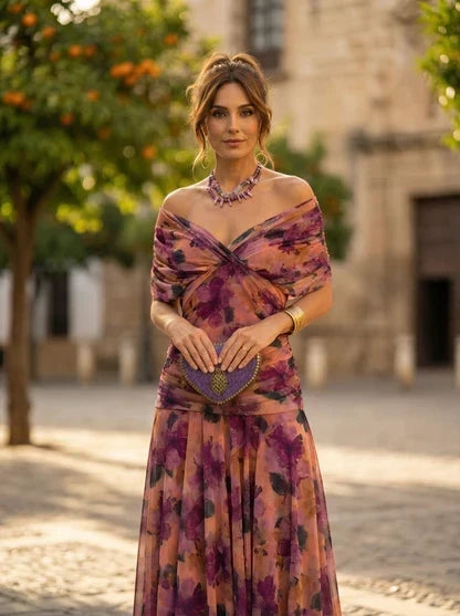 Amparo | Vestido largo de dama de honor para otoño