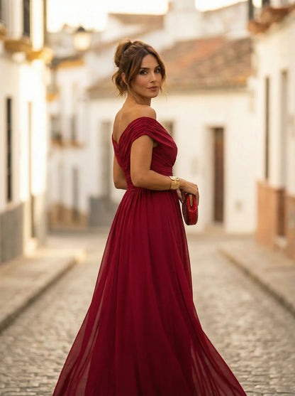 Amparo | Vestido largo de dama de honor para otoño