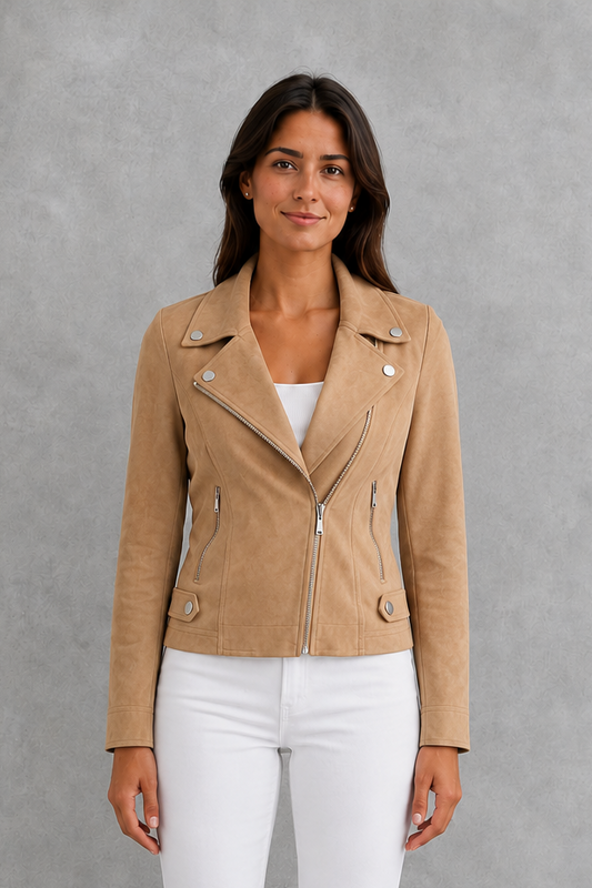 Imogen | Chaqueta corta con acabado efecto ante