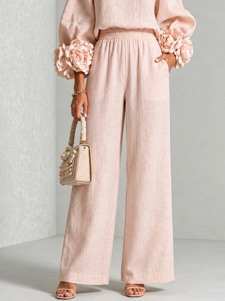 Kalina | Conjunto con blusa floral y pantalón ancho
