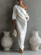 Almudena | Vestido largo fluido de un solo hombro