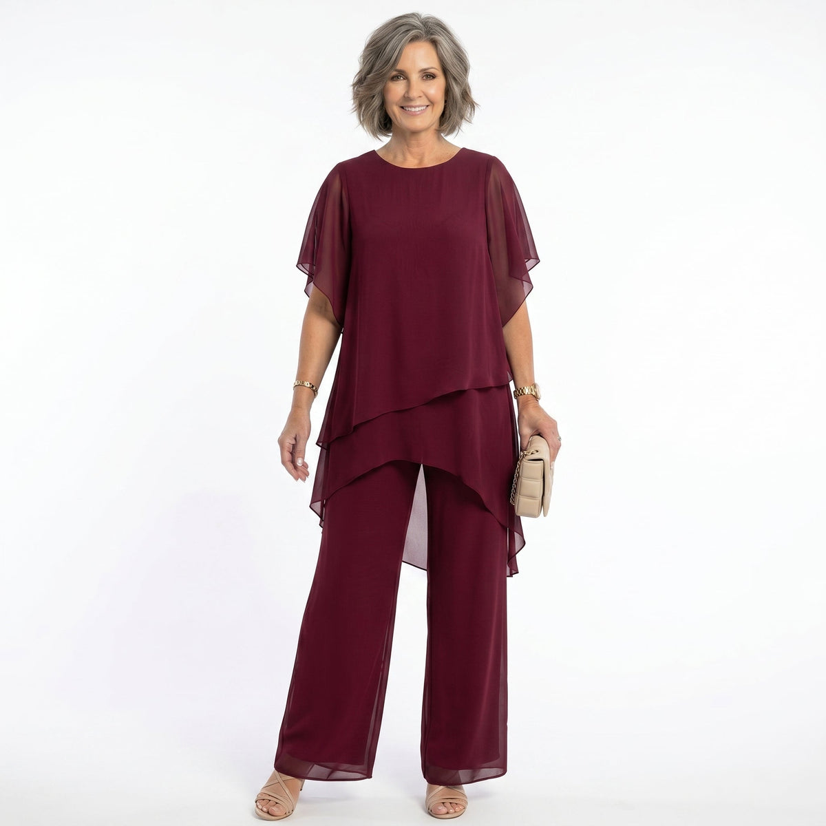 Ainhoa | Conjunto Elegante de Ceremonia Mujer Túnica Asimétrica