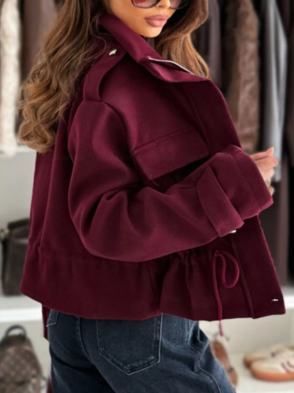 Teresa | Chaqueta casual con botones y cordón ajustable