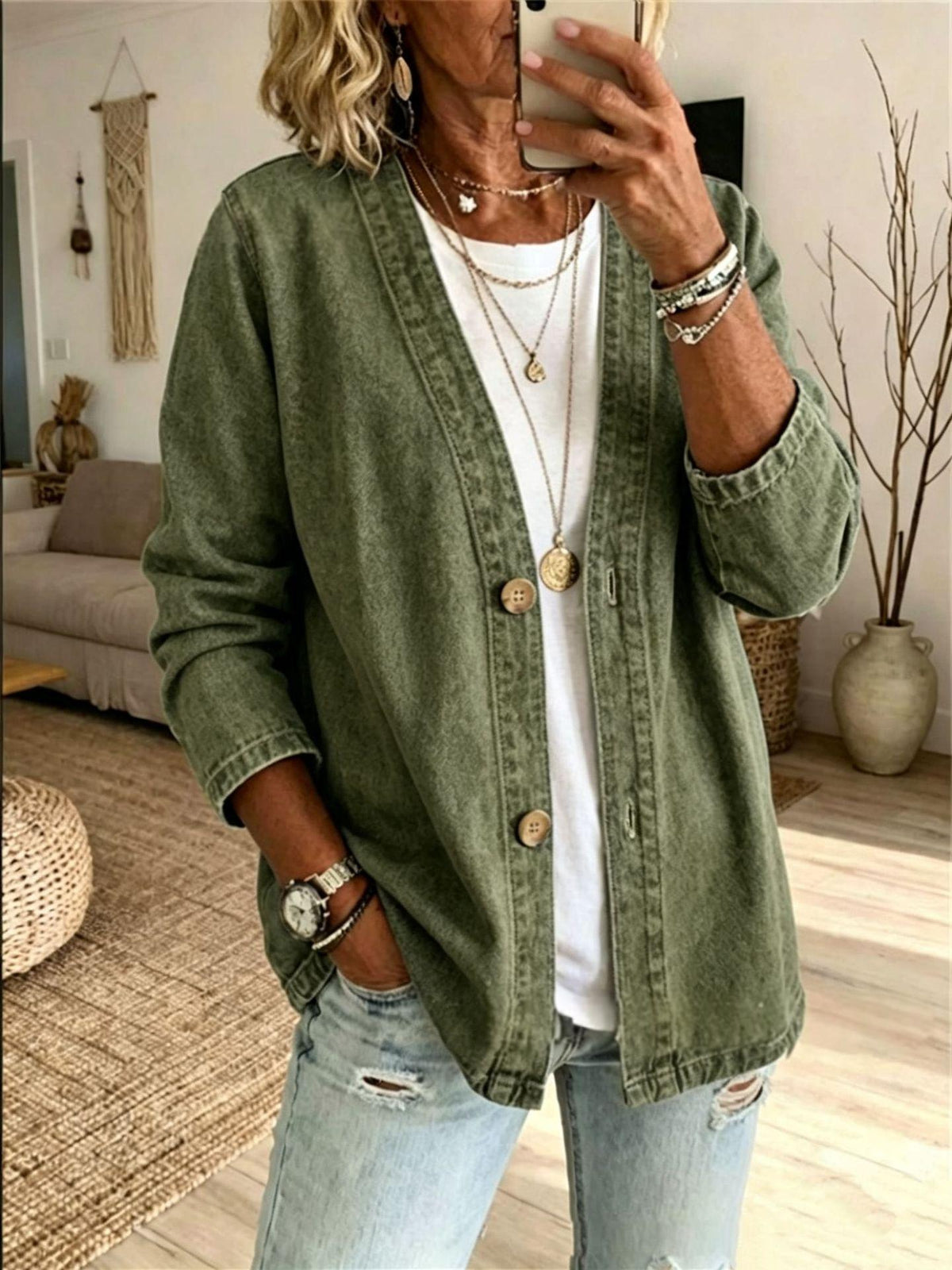 Iratxe | Chaqueta vaquera tipo cárdigan