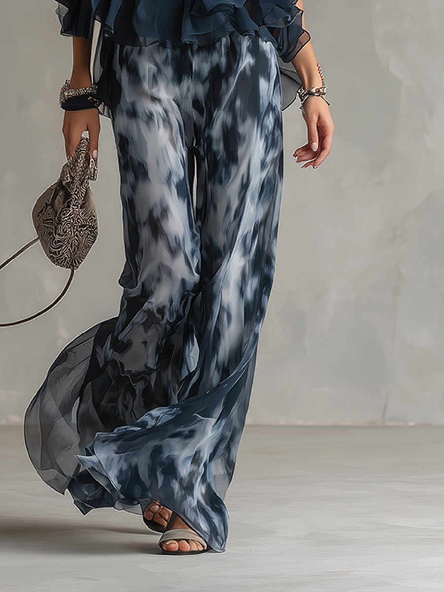 Mireia | Conjunto de invitada con top halter y pantalón ancho