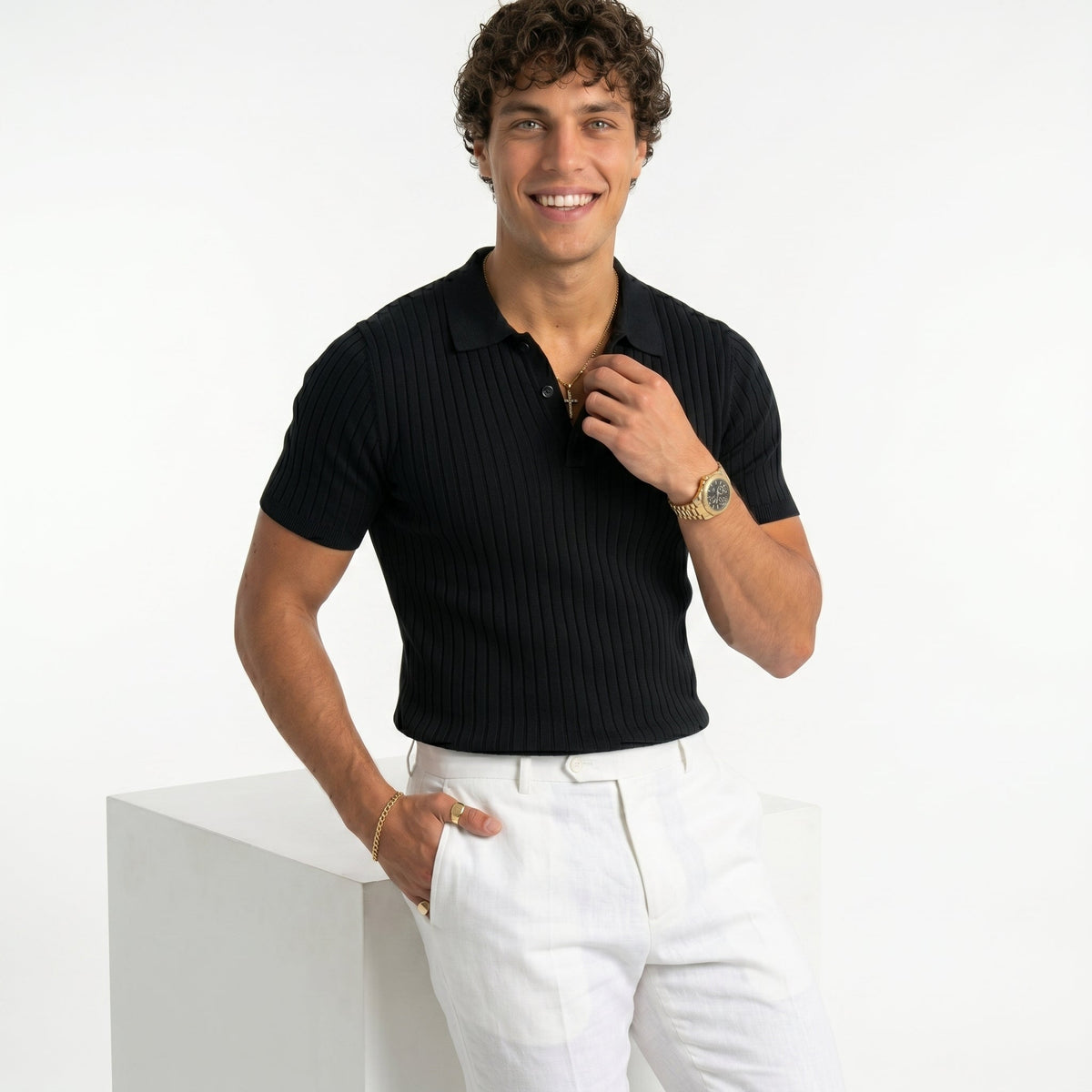 Polo Tokio Rayado – Estilo Minimalista de Verano