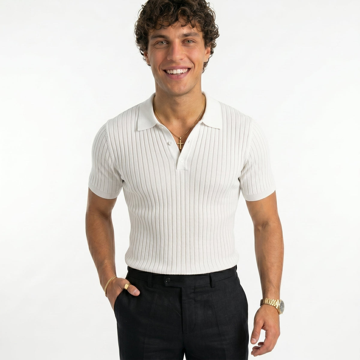 Polo Tokio Rayado – Estilo Minimalista de Verano