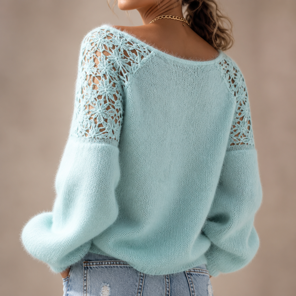Adela | Jersey de punto con detalle de encaje