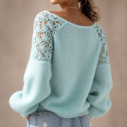 Adela | Jersey de punto con detalle de encaje